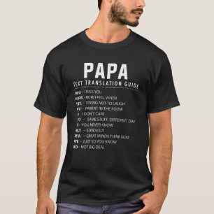 Funny Papa Text Slang T-shirt