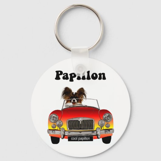 Funny Papillon Sleutelhanger (Voorkant)