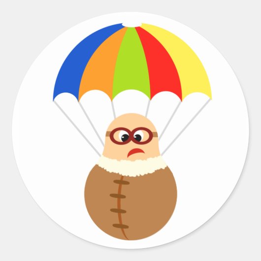 Funny Parachute Sticker (Voorkant)