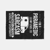 Funny Paramedic Emt Gift  Fleece Deken (Voorkant (Horizontaal))