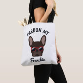 Funny Pardon my Frenchie Brown French Bulldog Draagtas (Dichtbij)