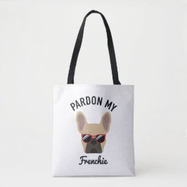 Funny Pardon my Frenchie Light Fawn French Bulldog Draagtas