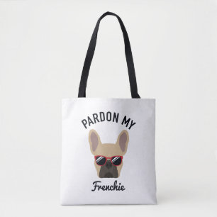 Funny Pardon my Frenchie Light Fawn French Bulldog Draagtas