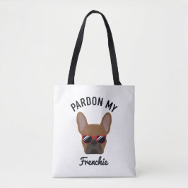 Funny Pardon my Frenchie Red Fawn Bulldog Draagtas