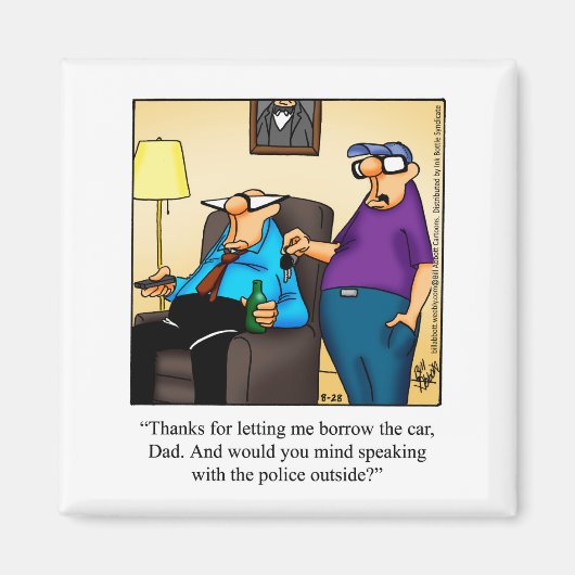 Funny Parenthood Humor Koelkastmagneet Magneet (Voorkant)