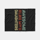Funny Parents' Day Quote Awesome Like My Daughters Fleece Deken (Voorkant (Horizontaal))