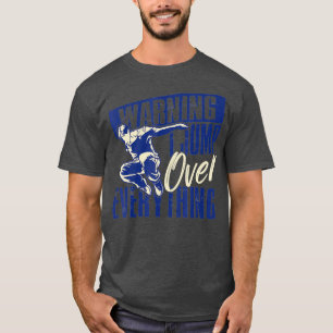 Funny Parkour Freerunning Waarschuwing: ik loop ov T-shirt