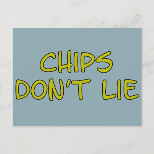 Funny Parody slogan Chips Briefkaart