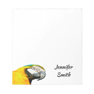 Funny Parrot Bird Persoonlijke naam Notitieblok