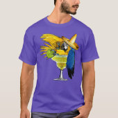 Funny Parrot Drink glas in Margarita T-shirt (Voorkant)