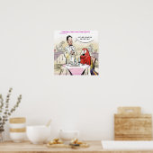 Funny Parrot Fine Dining Poster (Keuken)