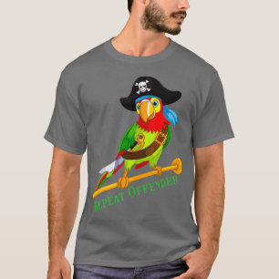 Funny Parrot Pirate Repat Offender T-shirt