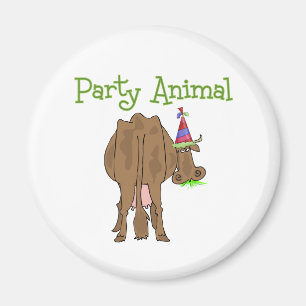 Funny Party Animal Birthday Koe Magneet