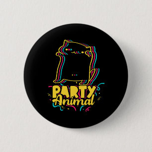 Funny Party Animal Disco Dancing Cat Meme Ronde Button 5,7 Cm