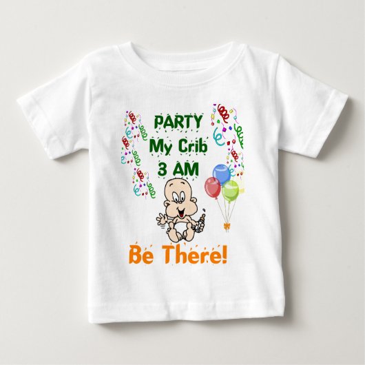 Funny Party Baby T-Shirt (Voorkant)