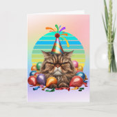 Funny Party Chat carte d'anniversaire (Devant)