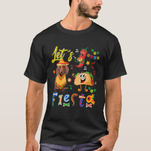 Funny Party Mexican Dachshund met Sombrero Taco C T-shirt