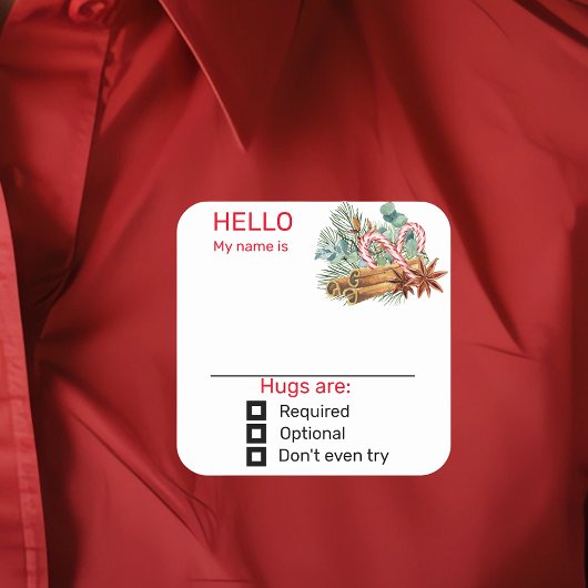 Funny Party Name Tag Badge Kerstmis