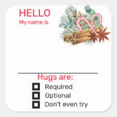 Funny Party Name Tag Badge Kerstmis (Voorkant)