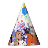 Funny Party Pet met Happy Cat Party - Aangepaste t Feesthoedjes (Voorkant)