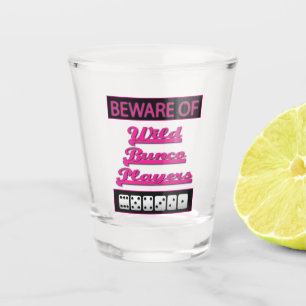 Funny Party Pink White Dice Bunco Shot Glas