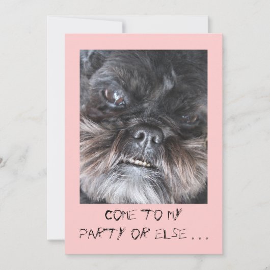 Funny party-uitnodiging kaart (Voorkant)