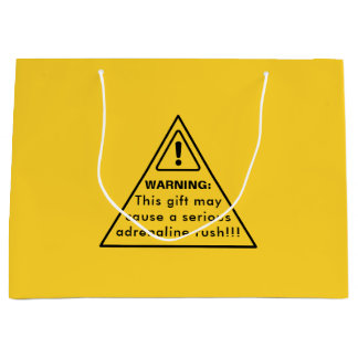Funny Party Yellow Caution Sign Groot Cadeauzakje