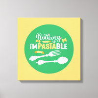 Funny Pasta Food Pun Pastel Color Typography Art