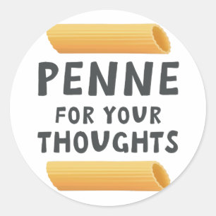 Funny Pasta Pun Ronde Sticker