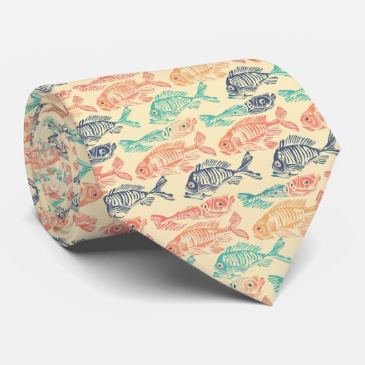 Funny Pastel Cravate Fishbone (Roulé)