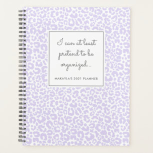 Funny Pastel Empreinte de léopard Motif violet Pl
