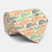 Funny Pastel Fishbone Stropdas (Opgerold)