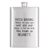 Funny Patch Birding is ongezond Heupfles (Voorkant)