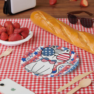 Funny Patriotic Cat Paper Bord