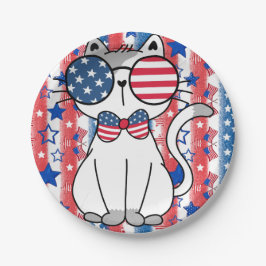 Funny Patriotic Cat Paper Bord
