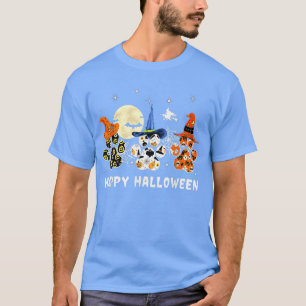 Funny Paw Print Halloween Dog Snoep Pumpkin Ghost T-shirt