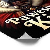 Funny Pawesome English Bulldog King Dog Art Poster (Hoek)