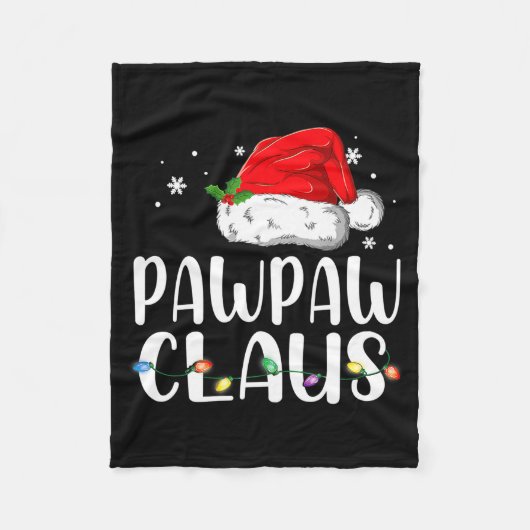 Funny Pawpaw Claus Christmas Pajamas Santa Fleece Deken (Voorkant)