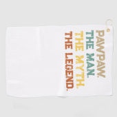Funny PawPaw Het Man The Myth The Legend Custom Golfhanddoek (Horizontaal)