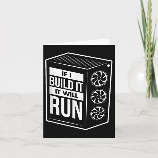 Funny PC Builder Shirt - Computer Builder & PC Kaart (Voorkant)