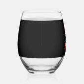 Funny Peace Hand Poodle Christmas Lights Womens Me Wijnglas Zonder Voet (Rechts)