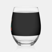 Funny Peace Hand Poodle Christmas Lights Womens Me Wijnglas Zonder Voet (Links)