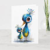 Funny Peacock Mother's Day Feestdagen Kaart (Voorkant)