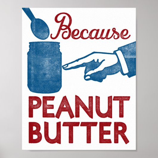 Funny Peanut Butter Poster Vintage (Voorkant)