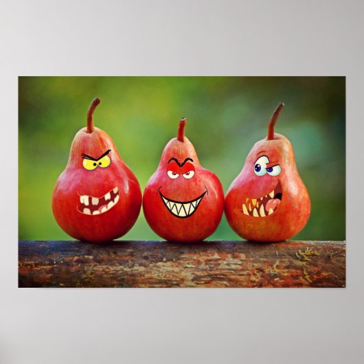 Funny Pear Poster (Voorkant)