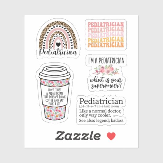 Funny Pediatricia Pack Sticker (Vel)