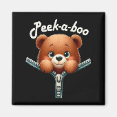 Funny - Peek-a-boo - Bear Magneet (Voorkant)