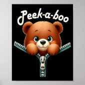 Funny - Peek-a-boo - Bear Poster (Voorkant)