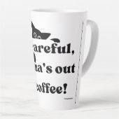 Funny Peekaboo Chat noir Latte Mug - Café mignonne (Angle droit)