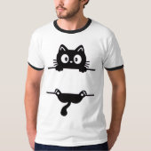 Funny Peekaboo T-shirt chat - Style Décontracté Co (Devant)